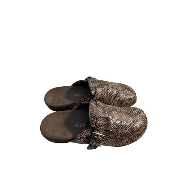 Vionic mules women’s 8 snake skin brown shoes - Picture 1 of 4
